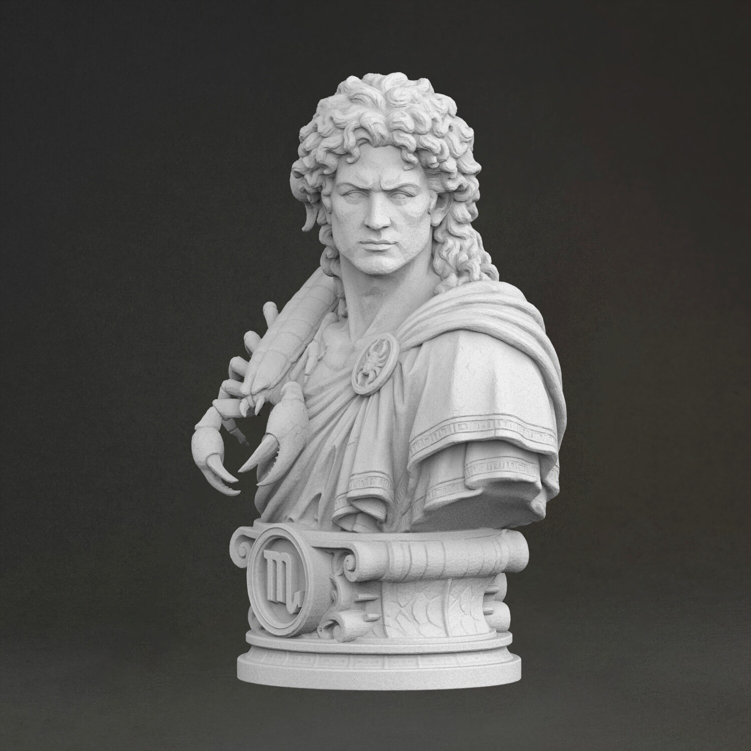 3D Printing Resin - 'Scorpio bust' Sculpture, 3D Printed Resin