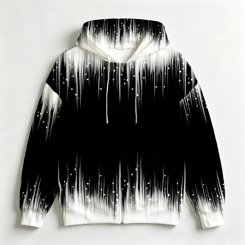 3D Printing Output - Men Zip Up Hoodie 3D Gradient