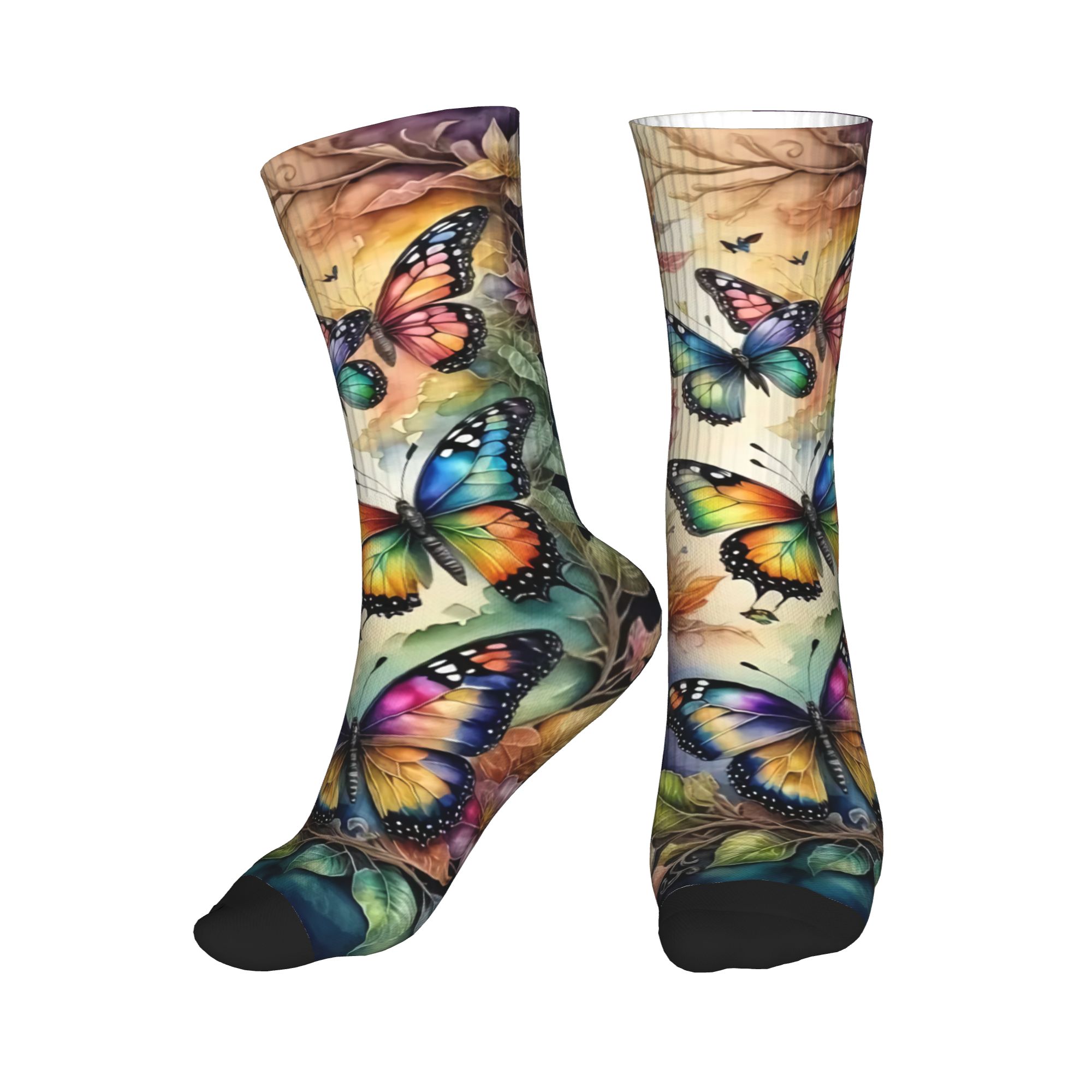 3D Printing Youtube - Colorful Butterflies and Flowers Men Women