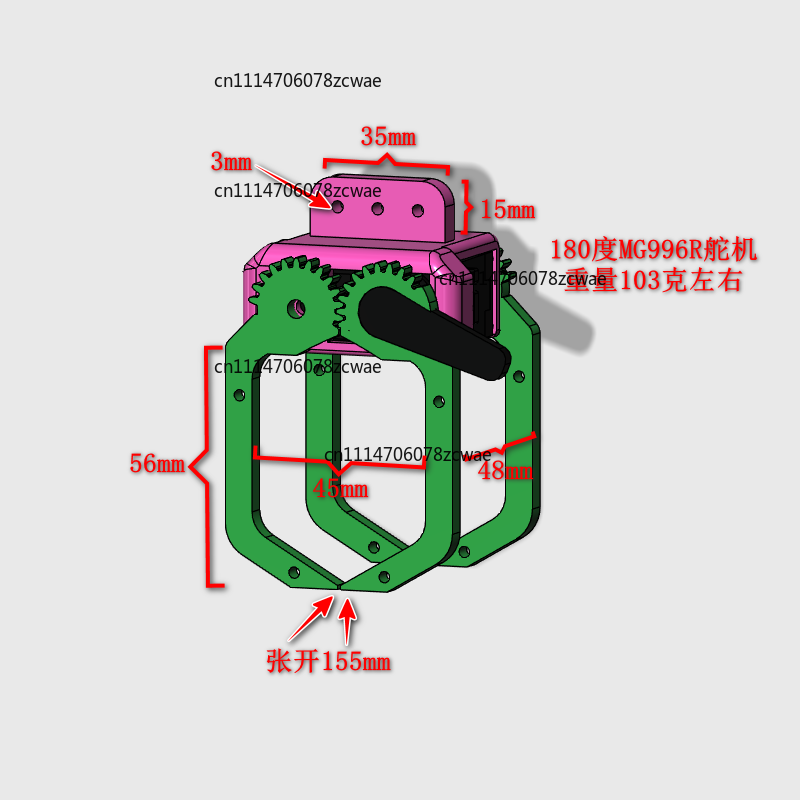 ZOCI-FOR MG996R Servo Driven R - огляд і ціна 3D Printing Robot Arm