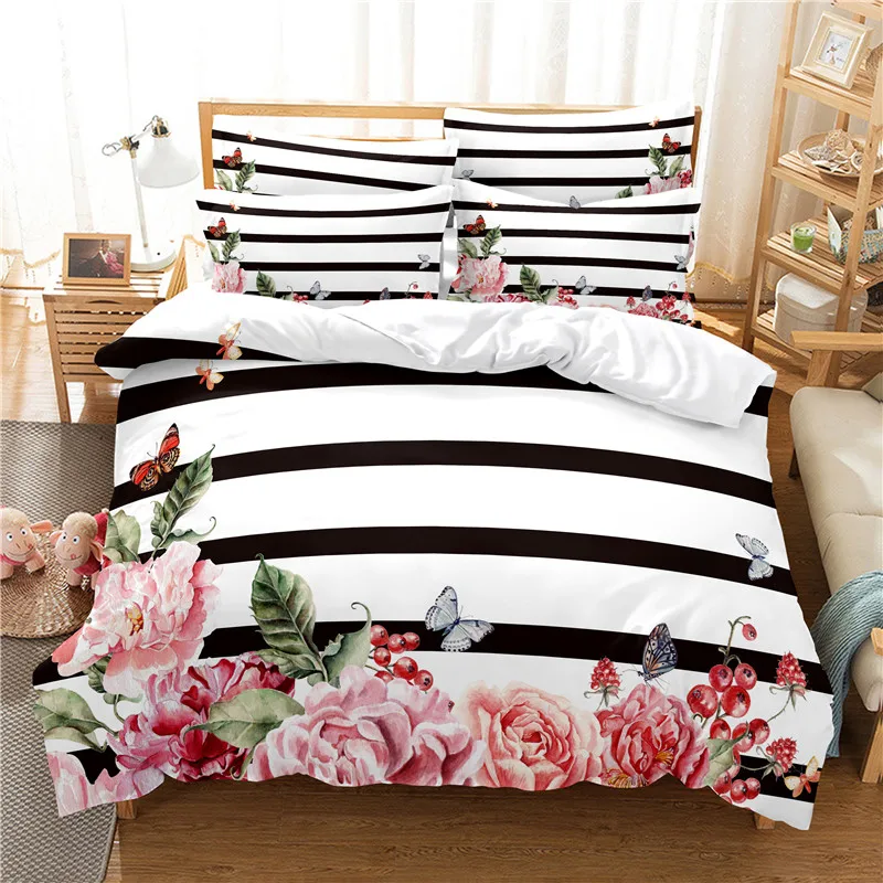 Flowers Bedding Set Duvet Cove - огляд і ціна 3D Printing Ideas