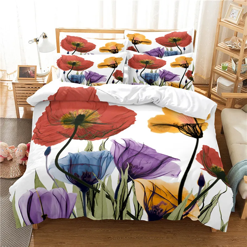 Flowers Bedding Set Duvet Cove - огляд і ціна 3D Printing Ideas