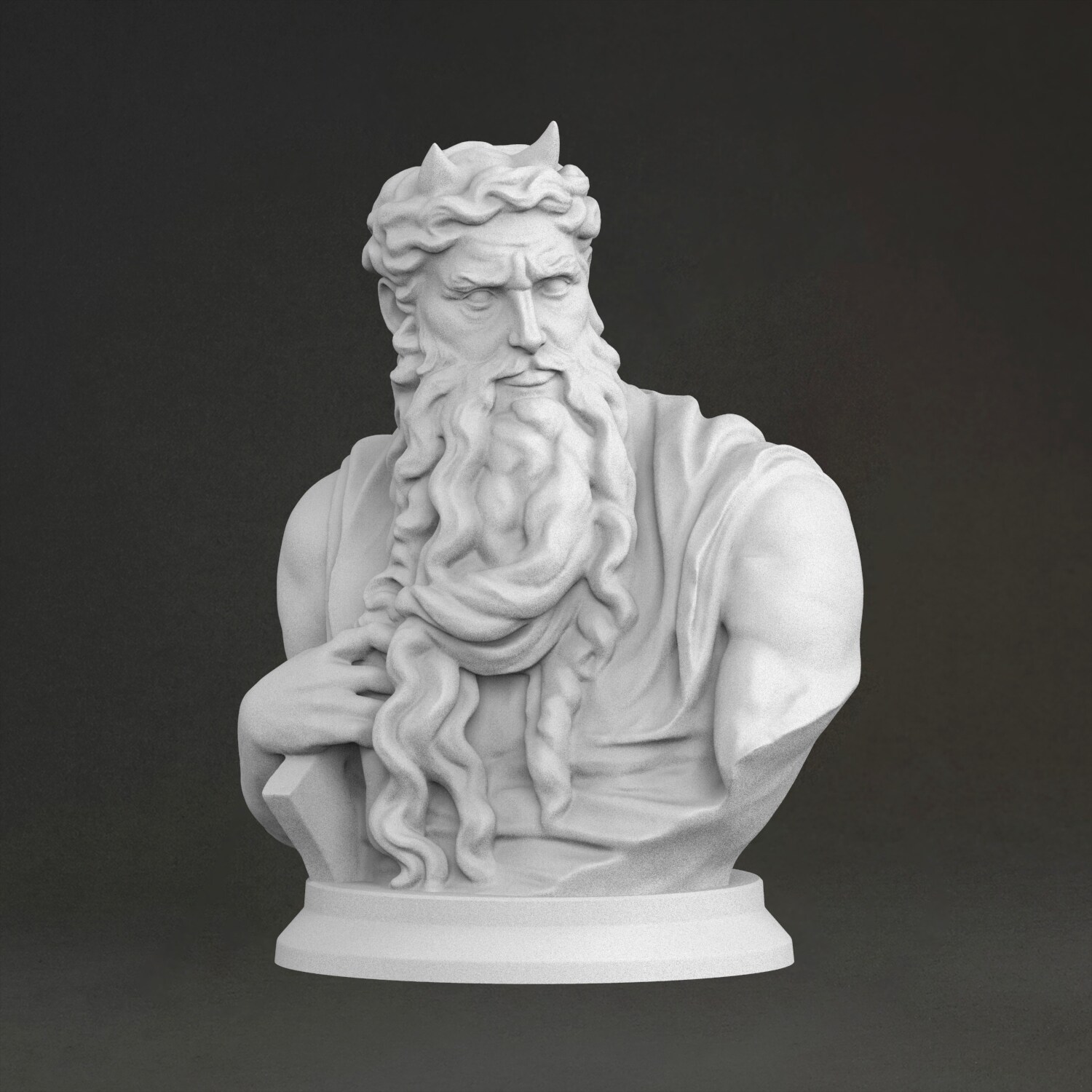 'Bust of Moses' Sculpture, 3D  - огляд і ціна 3D Printing Resin