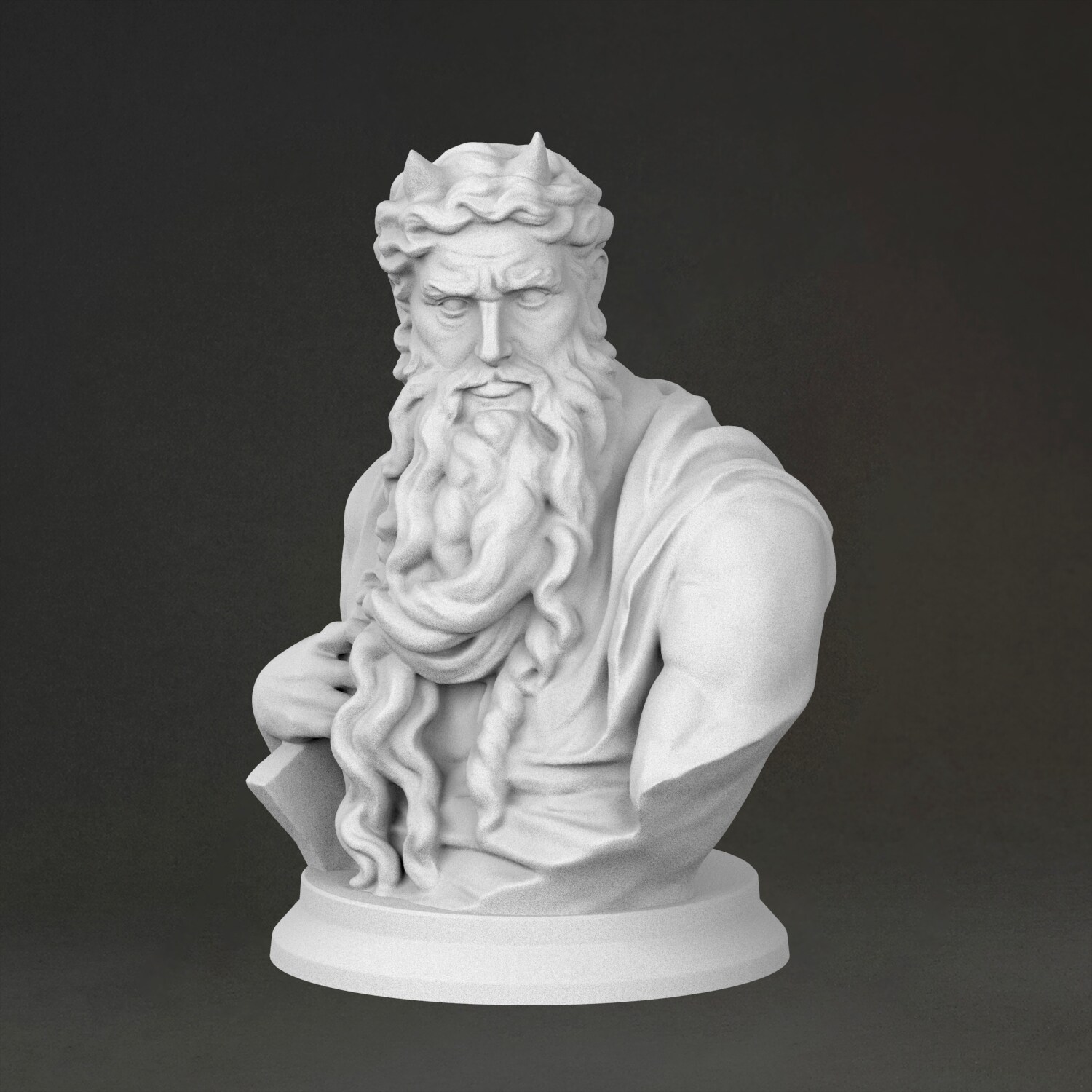 'Bust of Moses' Sculpture, 3D  - огляд і ціна 3D Printing Resin