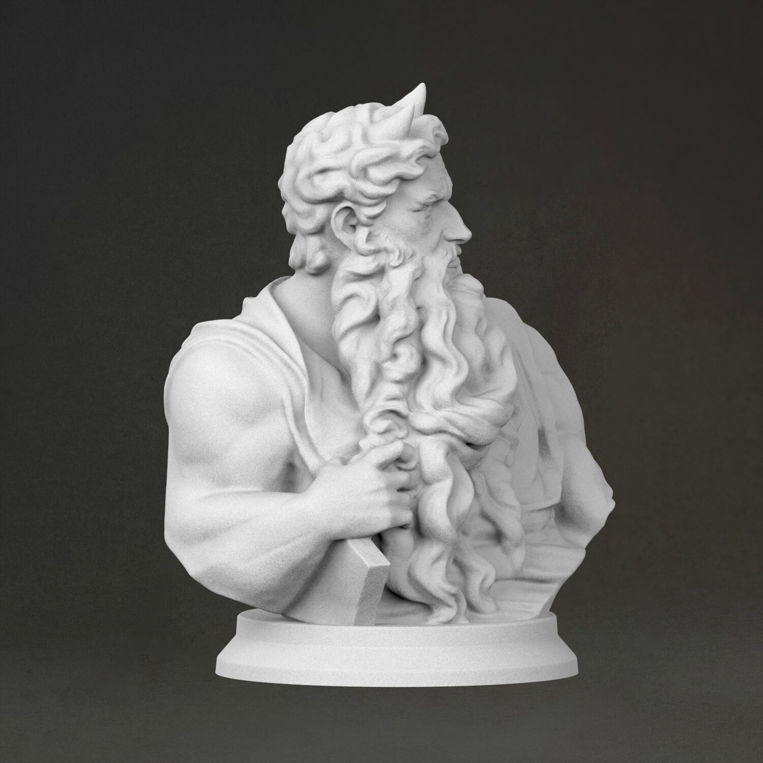 'Bust of Moses' Sculpture, 3D  - огляд і ціна 3D Printing Resin