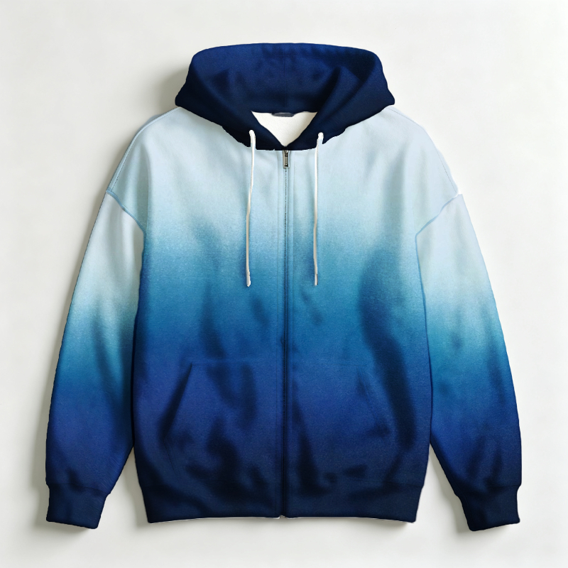 Men Zip Up Hoodie 3D Gradient  - огляд і ціна 3D Printing Output