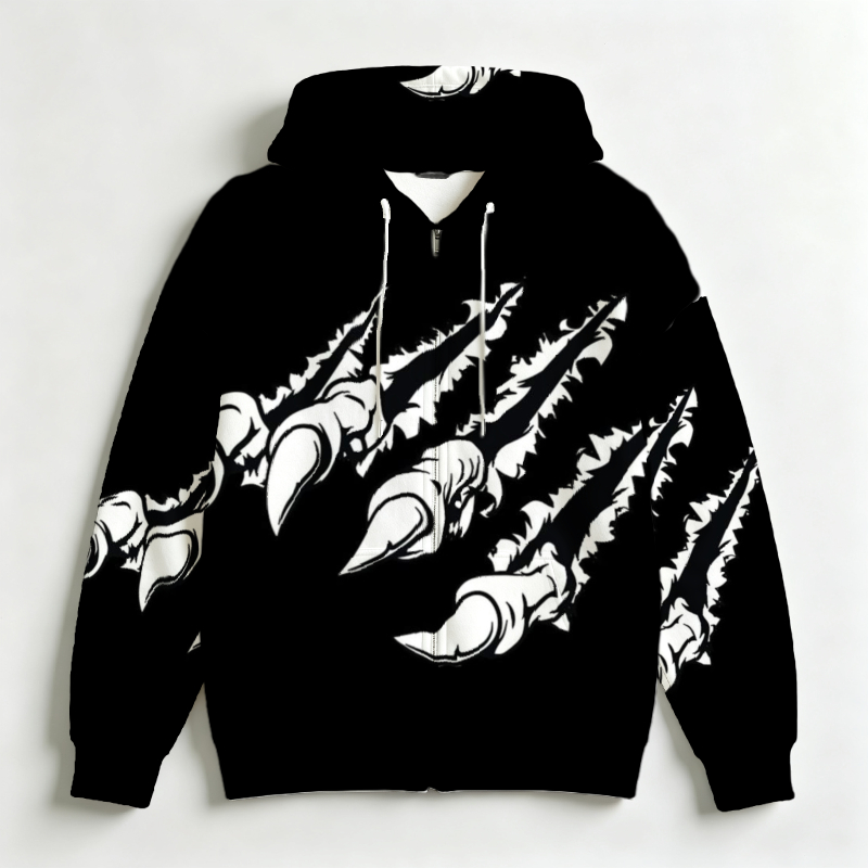 Men Zip Hooded Sweatshirt 3D B - огляд і ціна 3D Printing Output