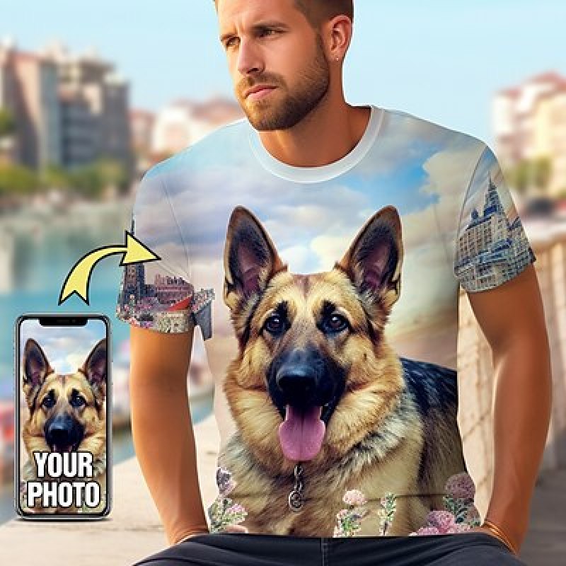 Custom Pet T Shirt for Men Des - огляд і ціна 3D Printing Ideas