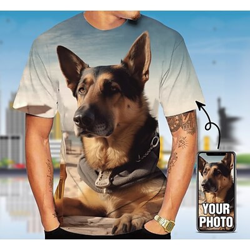 Custom Pet T Shirt for Men Des - огляд і ціна 3D Printing Ideas
