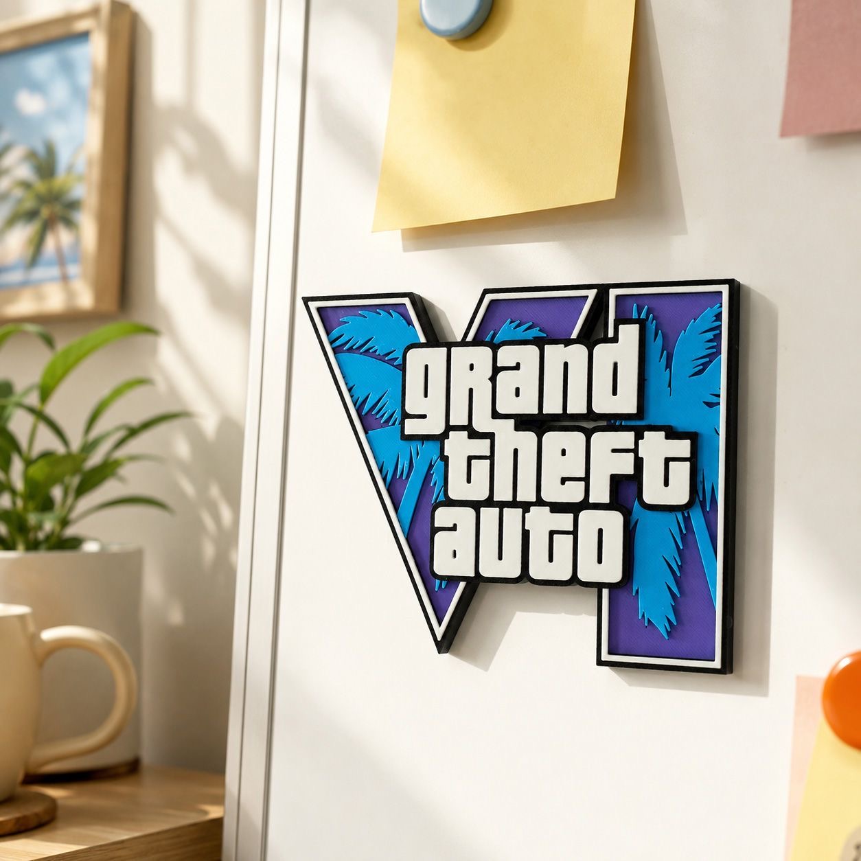 GTA6 3D Printed Logo Magnetic  - огляд і ціна 3D Printing Logo