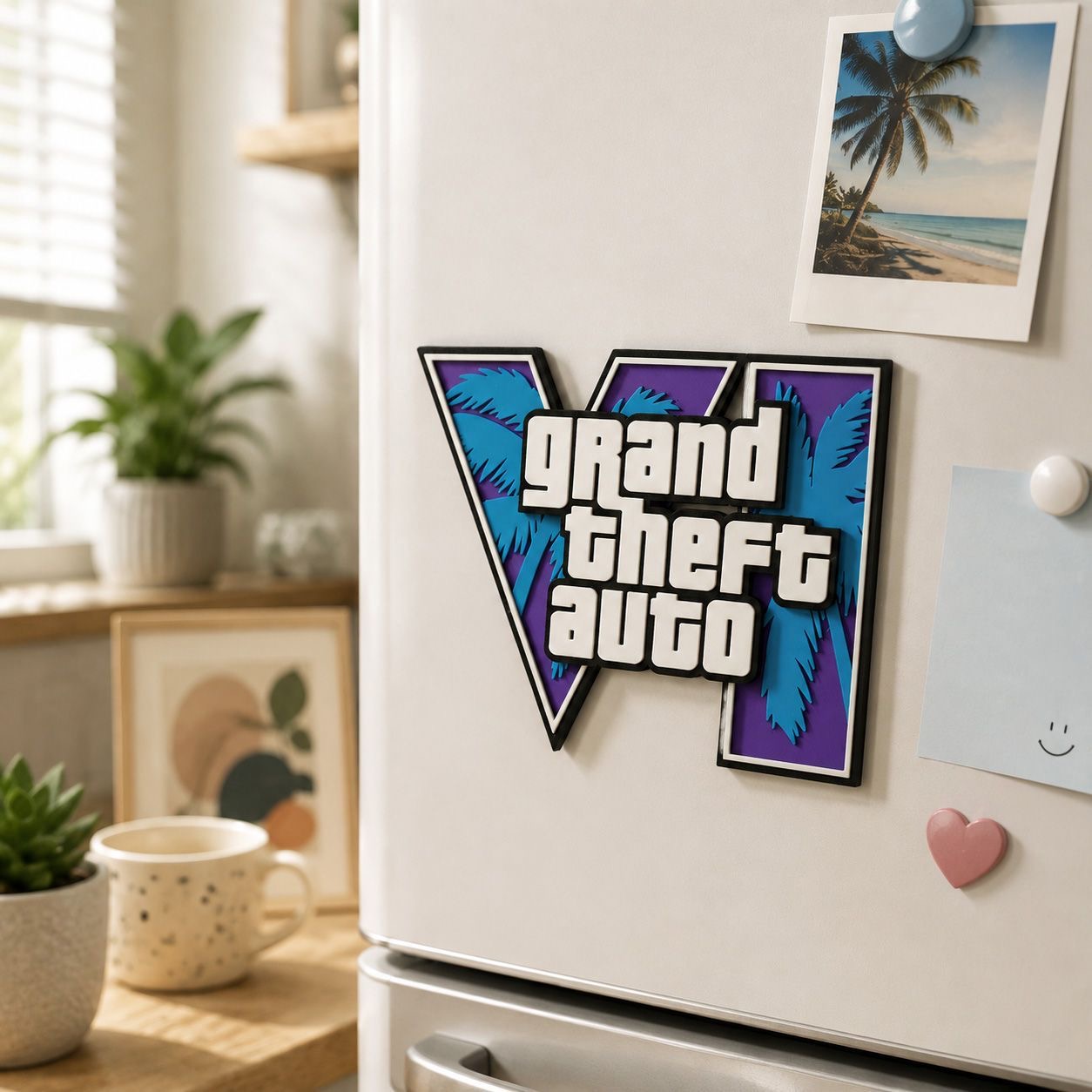 GTA6 3D Printed Logo Magnetic  - огляд і ціна 3D Printing Logo
