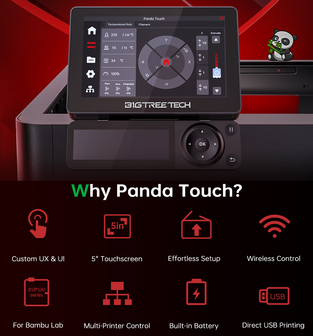 BIGTREETECH Panda Touch Screen - огляд і ціна 3D Printing Output
