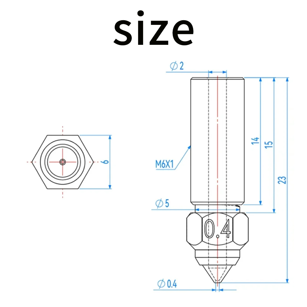For Creality Ender 3 V3 KE K1/ - огляд і ціна 3D Printer Nozzle Brass